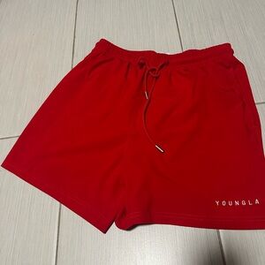 YoungLA Men's Red Swim Shorts